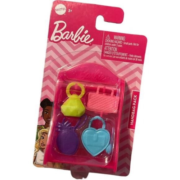 Barbie Handbag Pack With 4 Mini Handbags By Mattel For Kids Ages 3+ - Picture 1 of 2